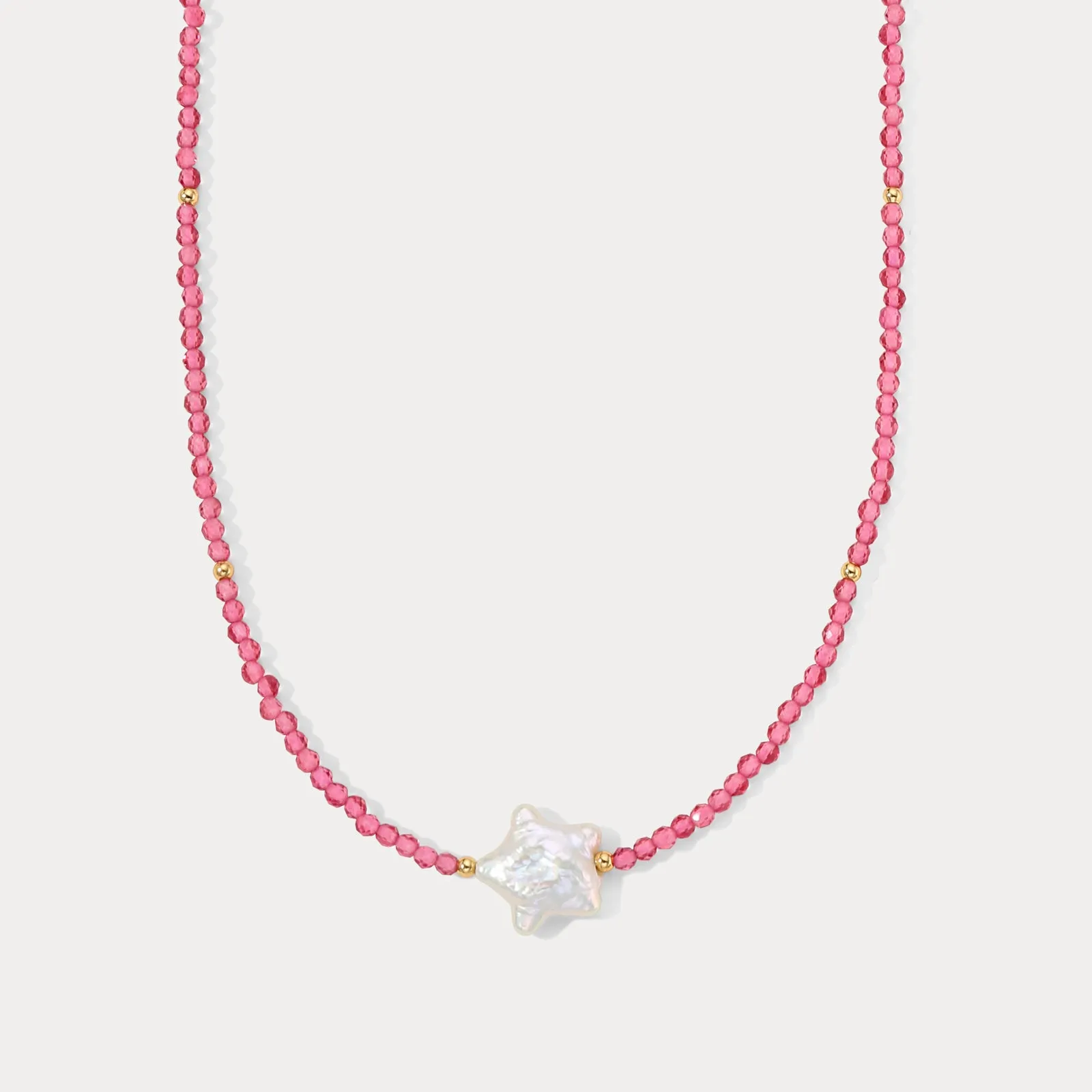 Star Pearl Bead Necklace sold by Selenichast