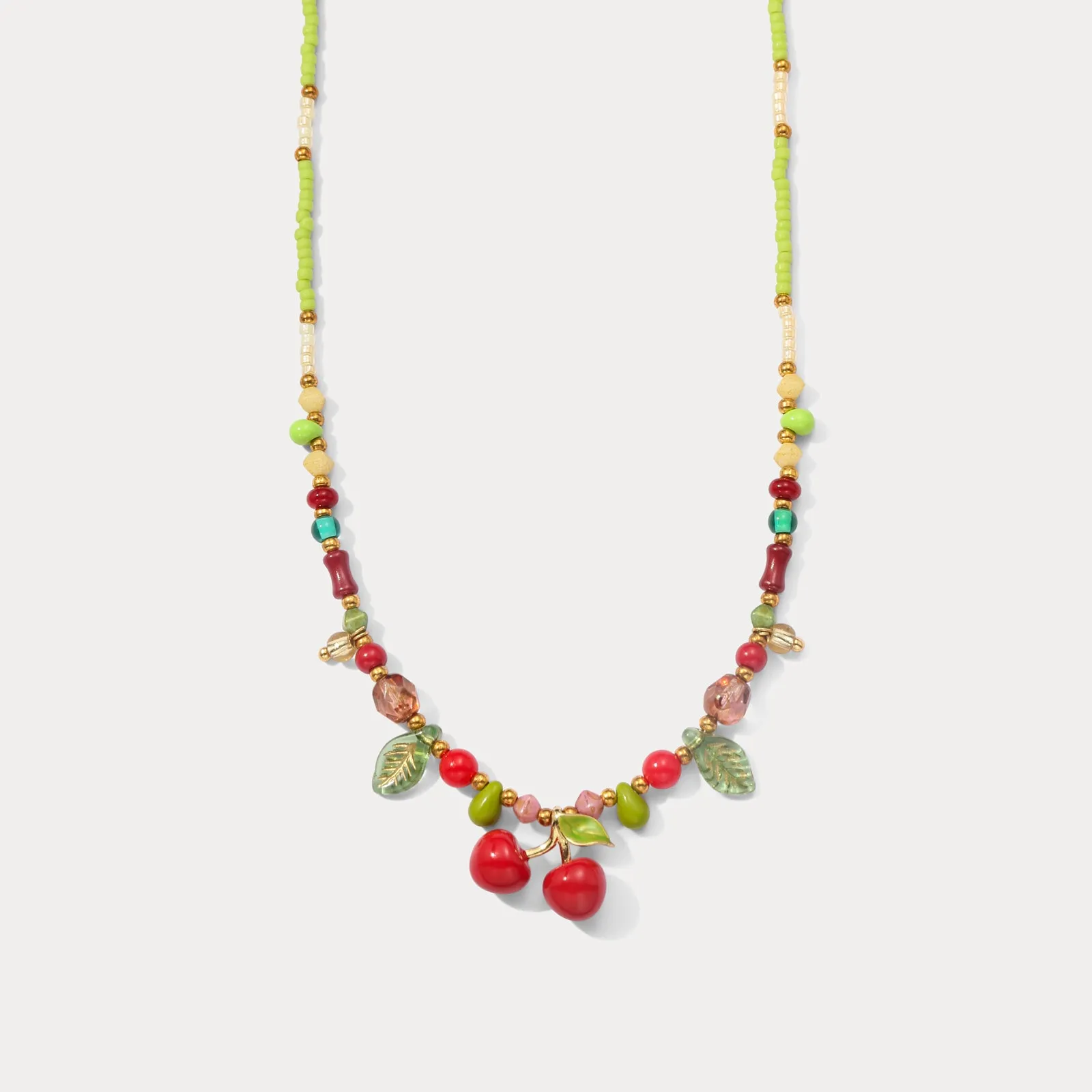 Cherry Beads Necklace sold by Selenichast