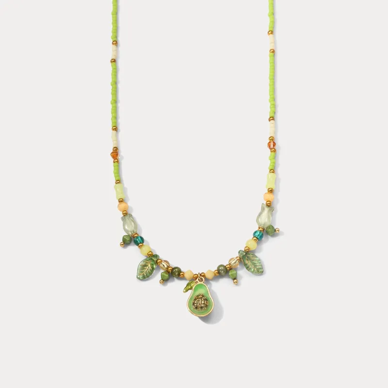Avocado Bead Necklace sold by Selenichast