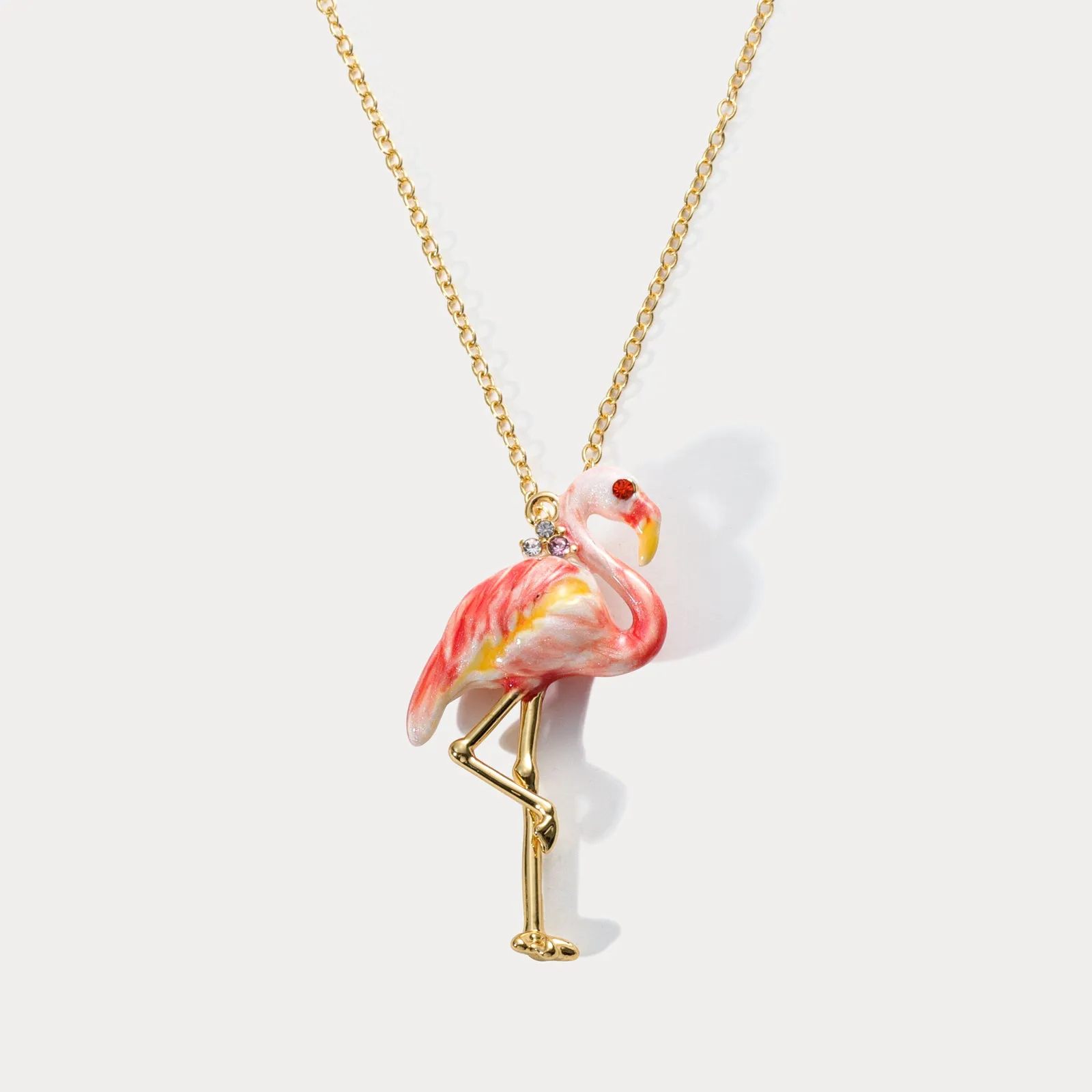 Flamingo Pendant Necklace sold by Selenichast