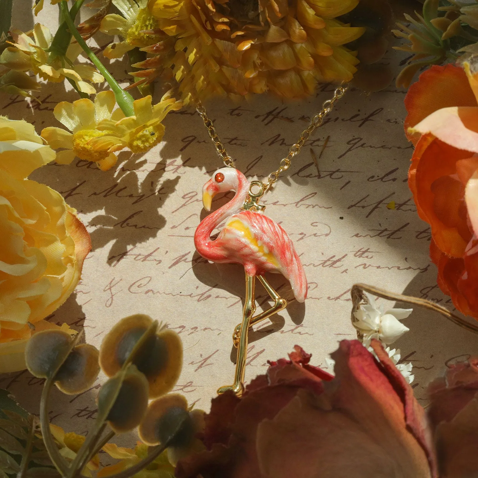 Flamingo Pendant Necklace sold by Selenichast product image thumbnail 3