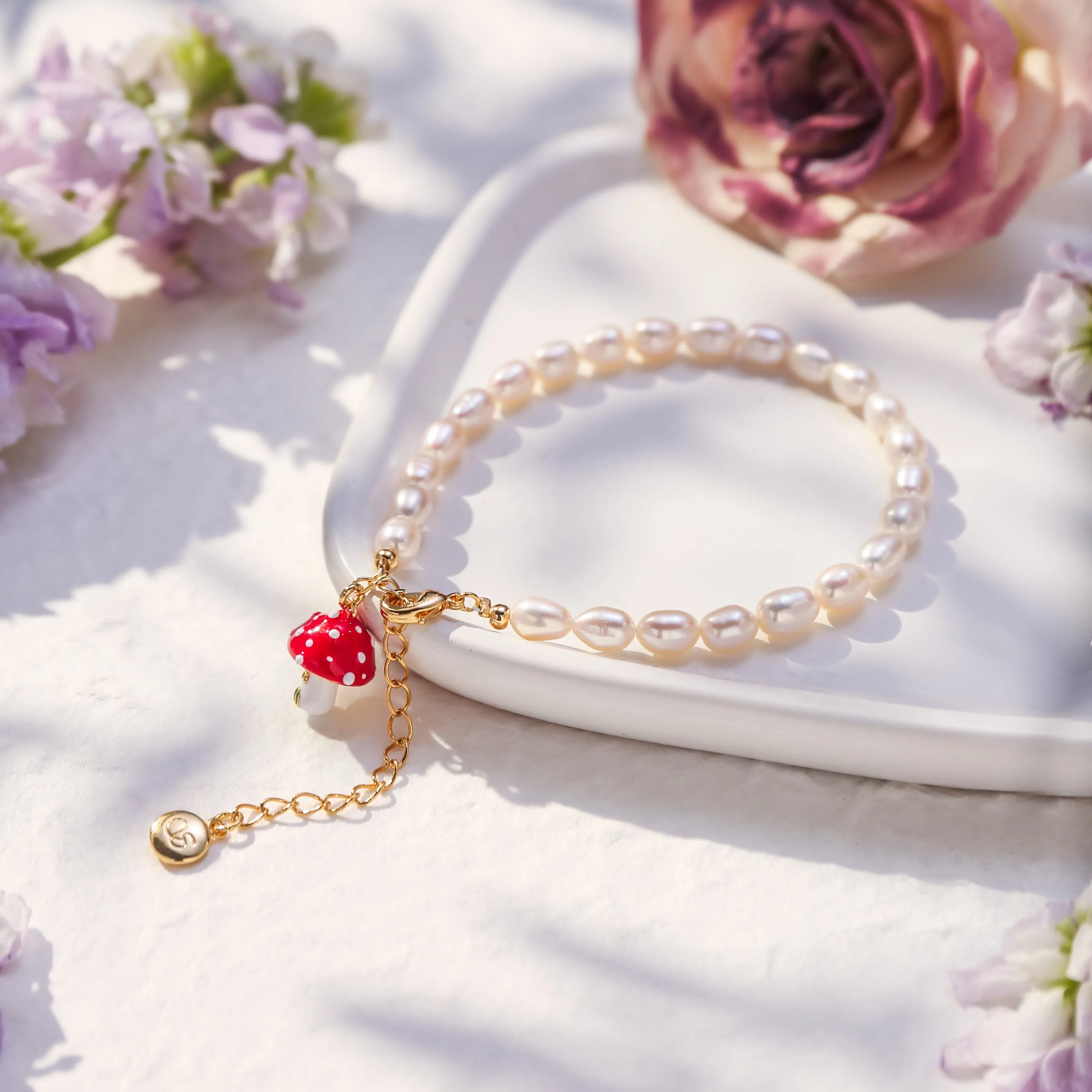 Mushroom Pearl Bracelet sold by Selenichast product image thumbnail 3