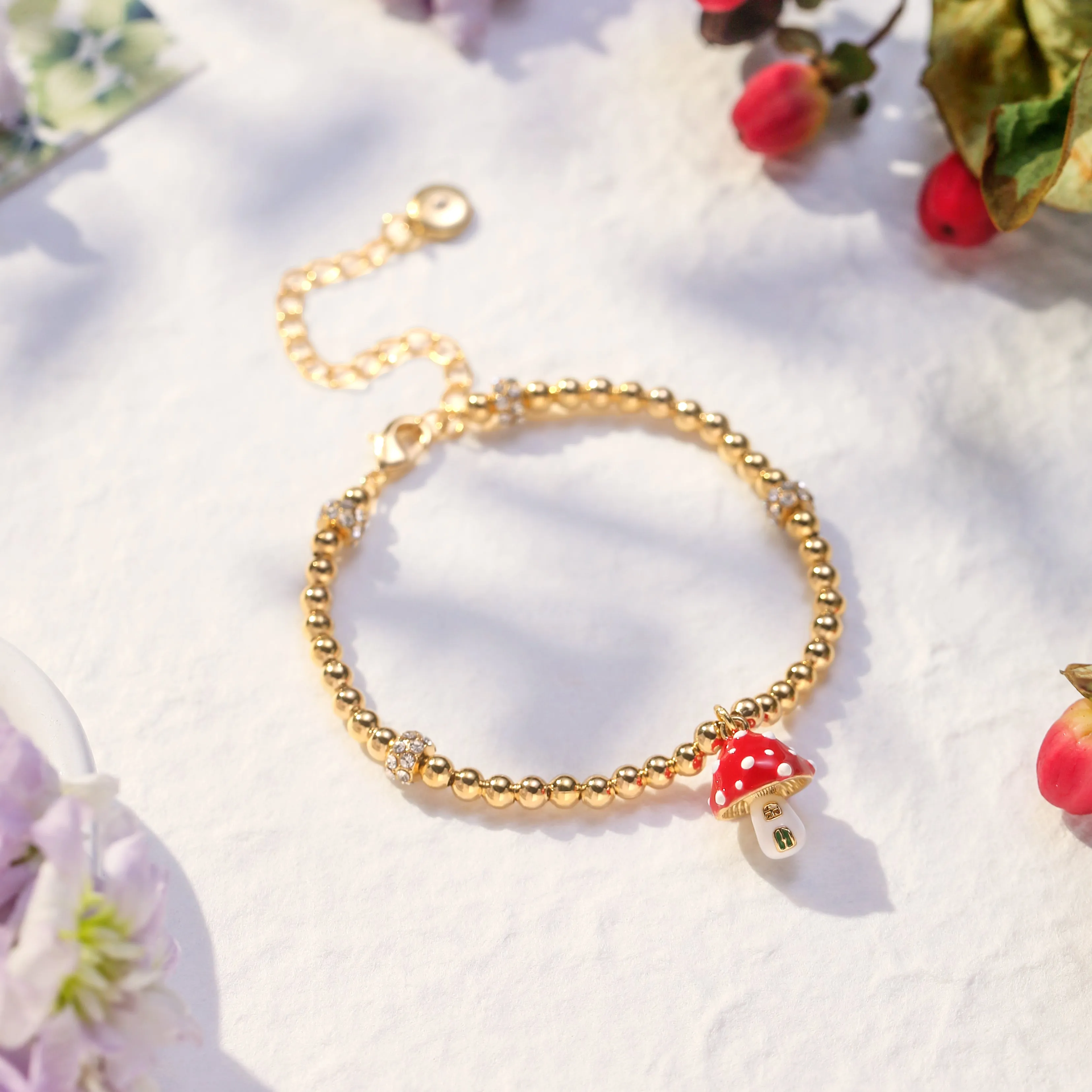 Mushroom Beads Bracelet sold by Selenichast product image thumbnail 2