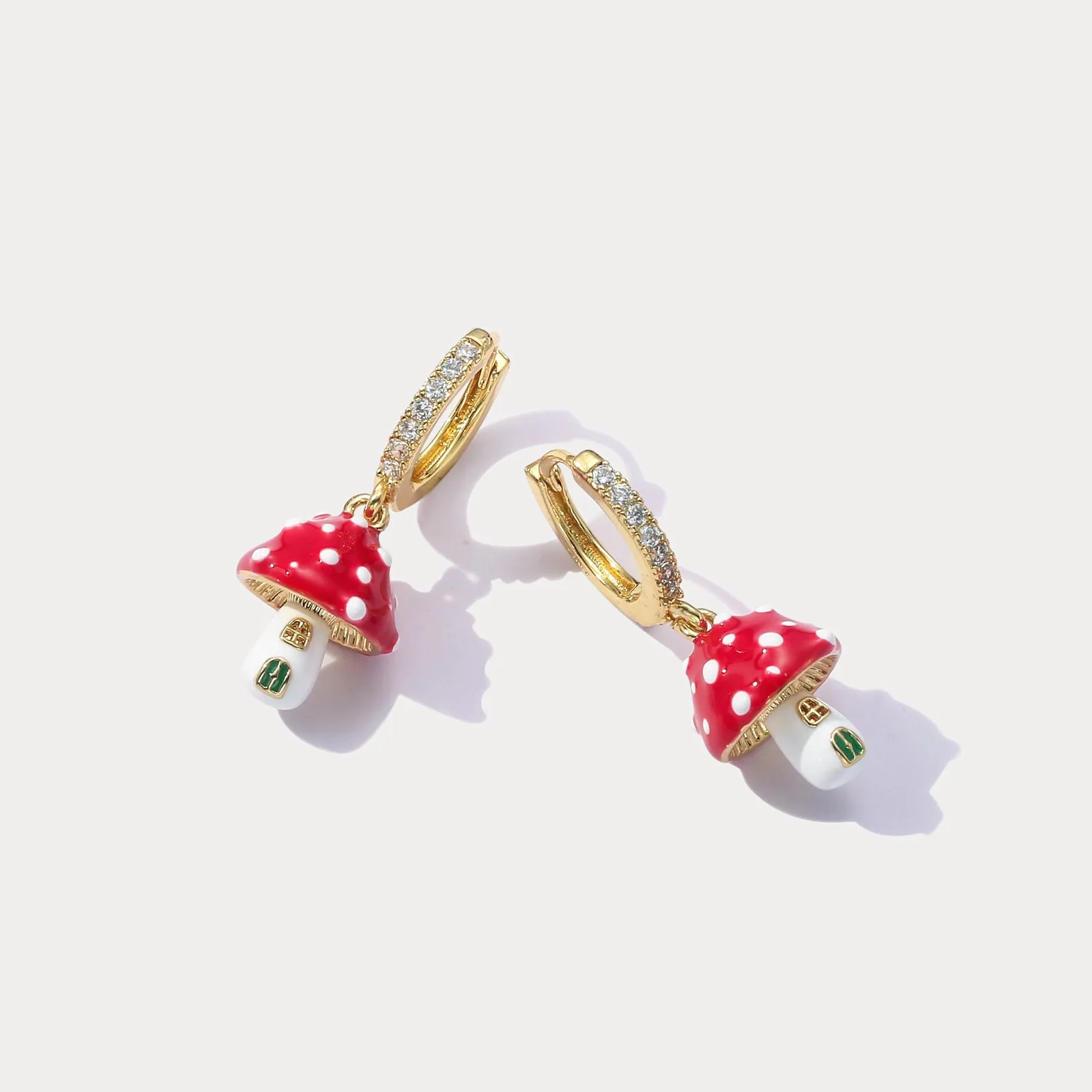 Mushroom Hoop Earrings sold by Selenichast product image thumbnail 4