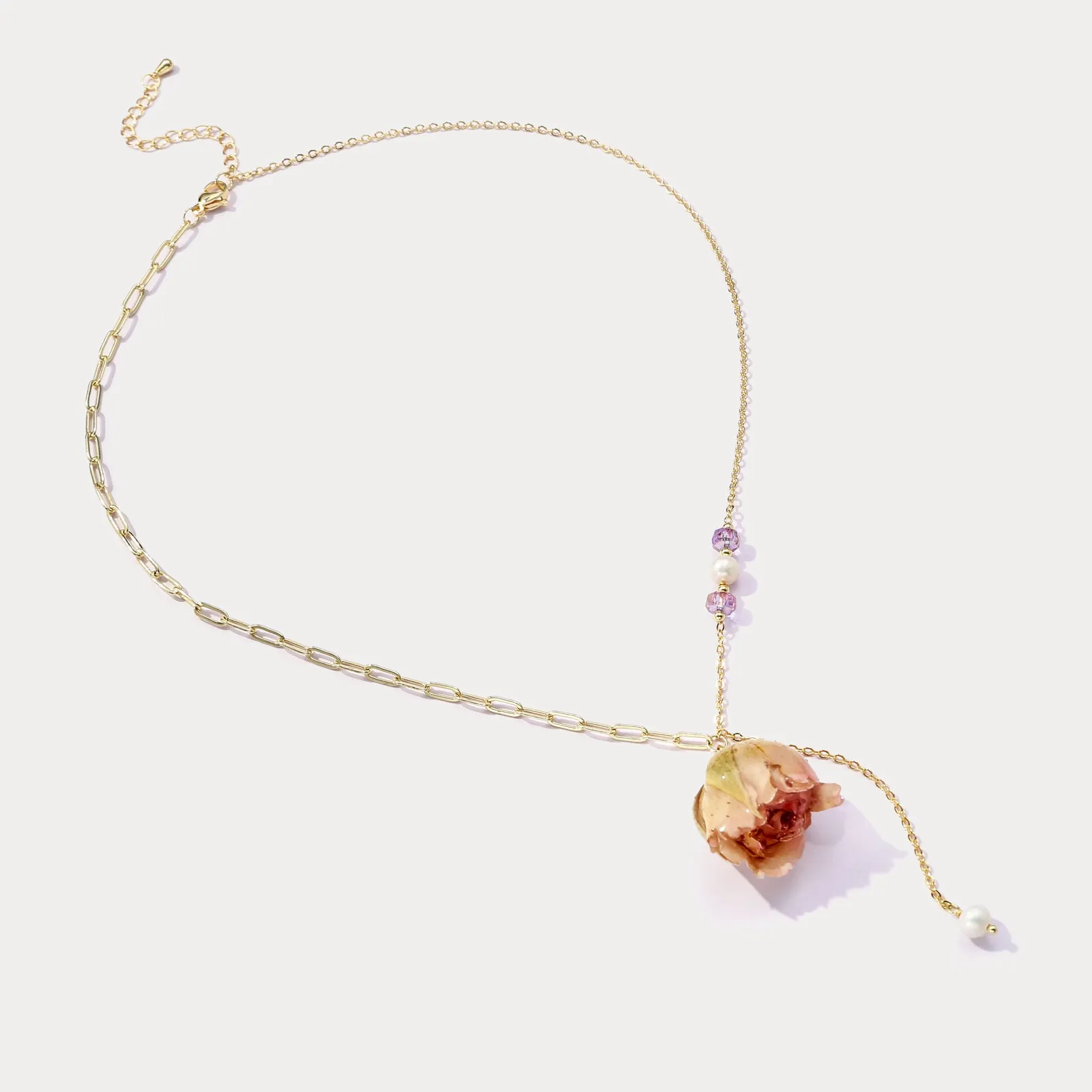Dried Rose Necklace sold by Selenichast product image thumbnail 3