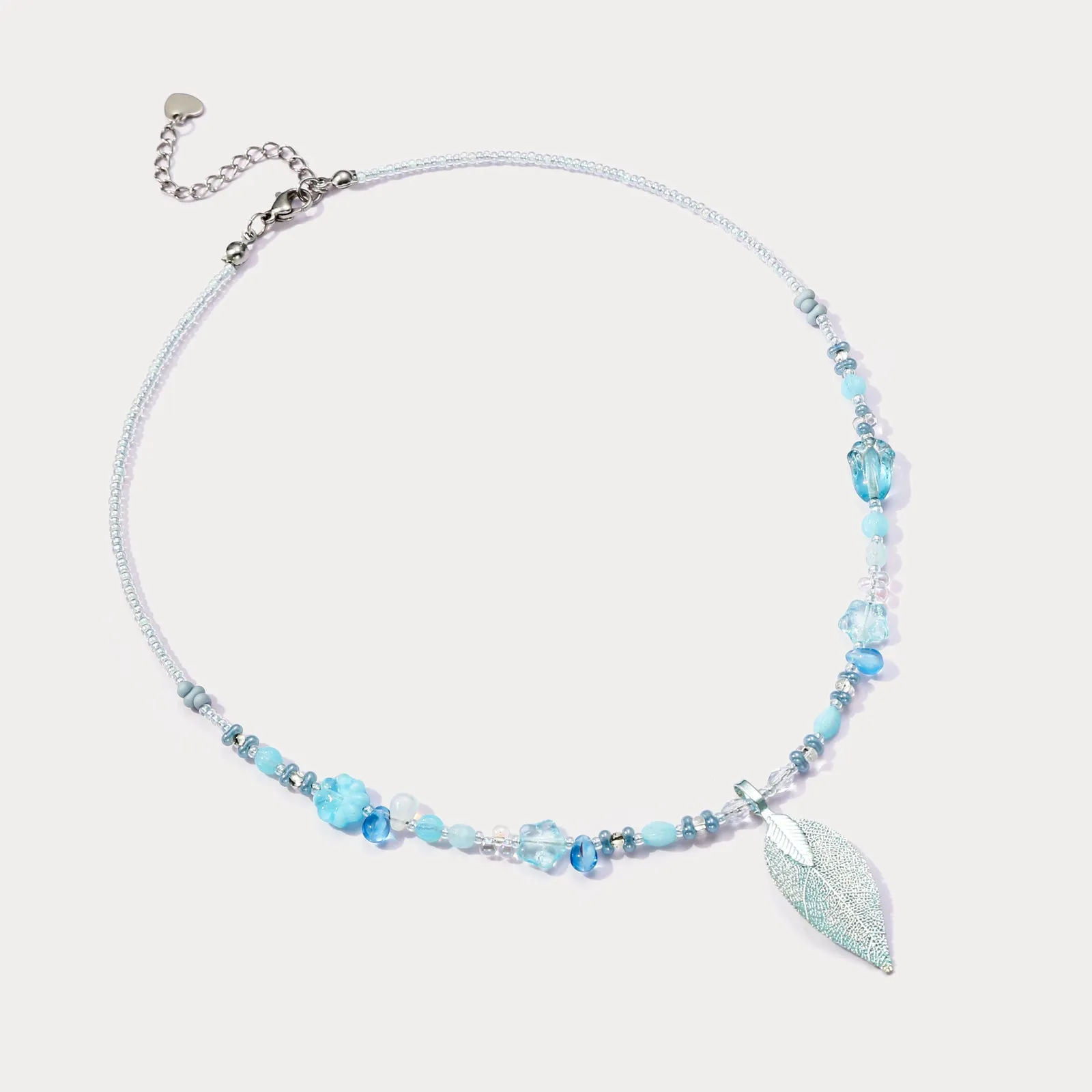 Blue Leaf Bead Necklace sold by Selenichast product image thumbnail 4