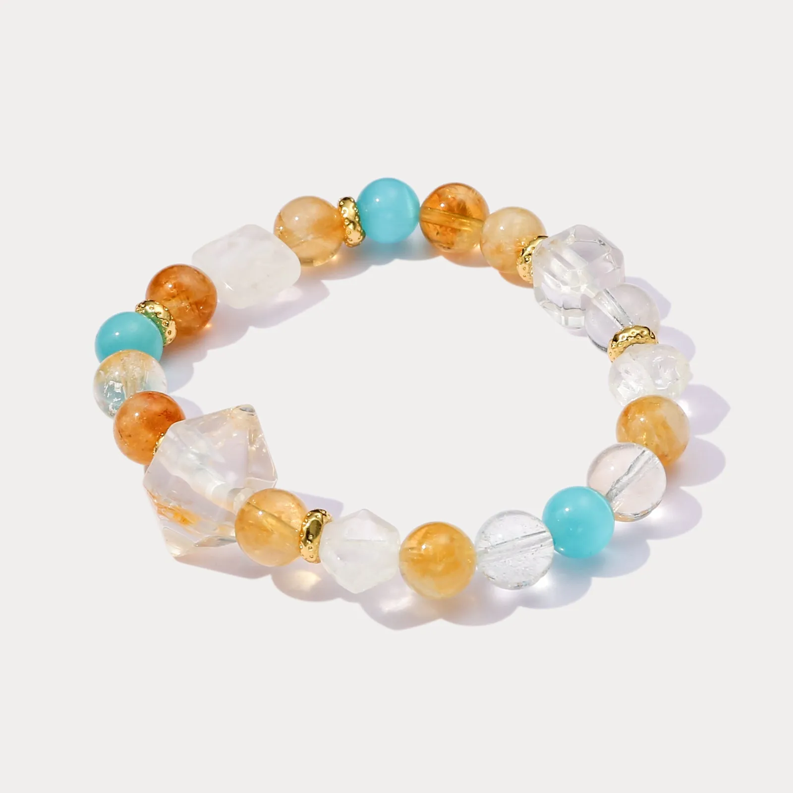 Citrine and Clear Quartz Bracelet sold by Selenichast product image thumbnail 2
