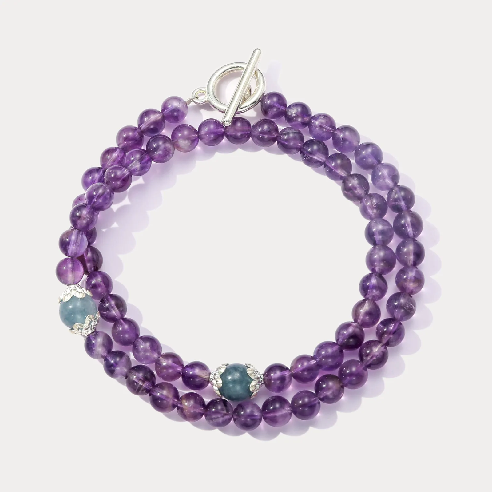 Amethyst Aquamarine Necklace sold by Selenichast product image thumbnail 2