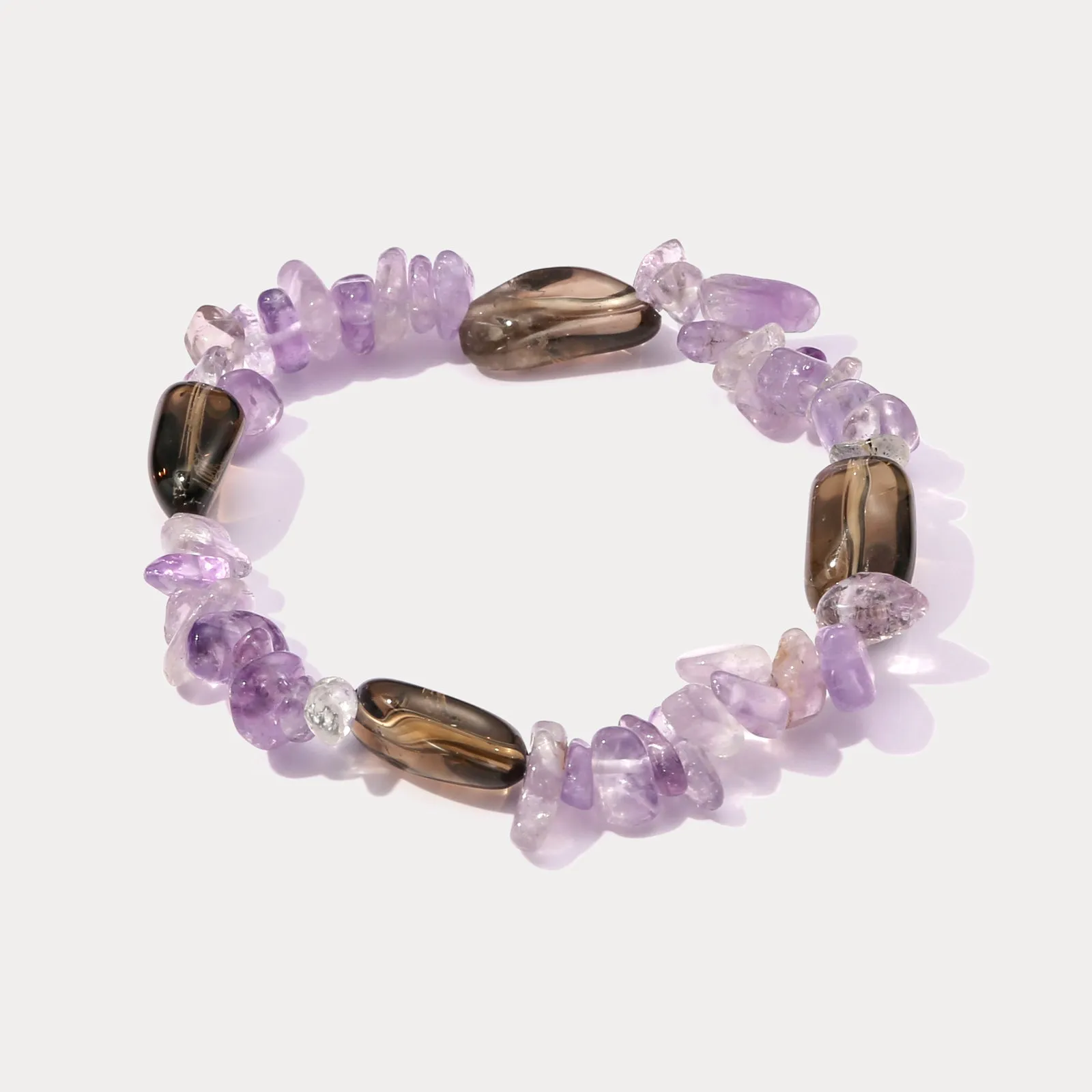 Amethyst Smoky Quartz Bracelet sold by Selenichast product image thumbnail 2