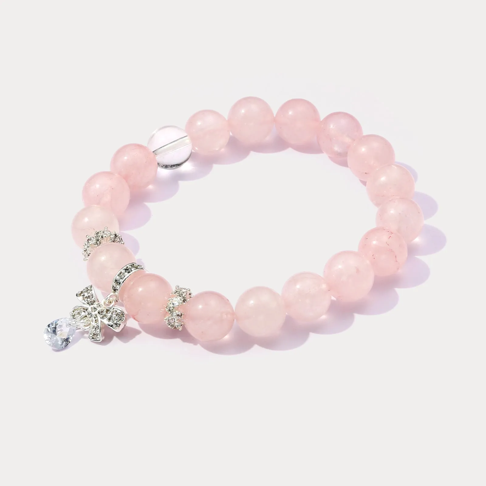 Rose Quartz Bead Bracelet sold by Selenichast product image thumbnail 2