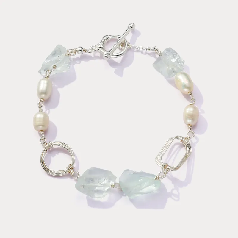 Pearl Sea Glass Bracelet sold by Selenichast