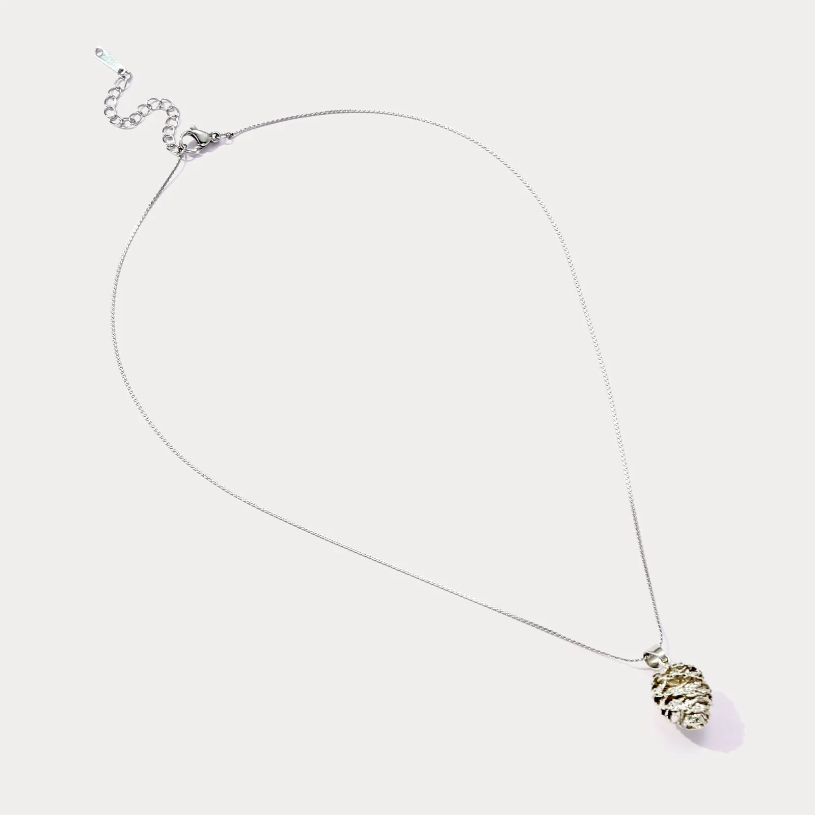 Silver Pinecone Necklace sold by Selenichast product image thumbnail 2