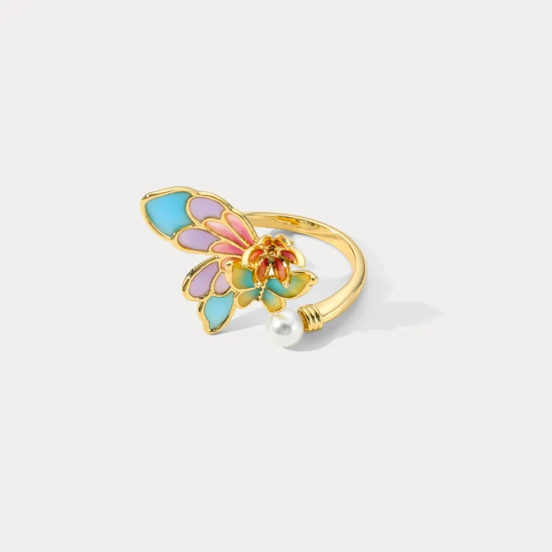 Enamel Butterfly Ring sold by Selenichast