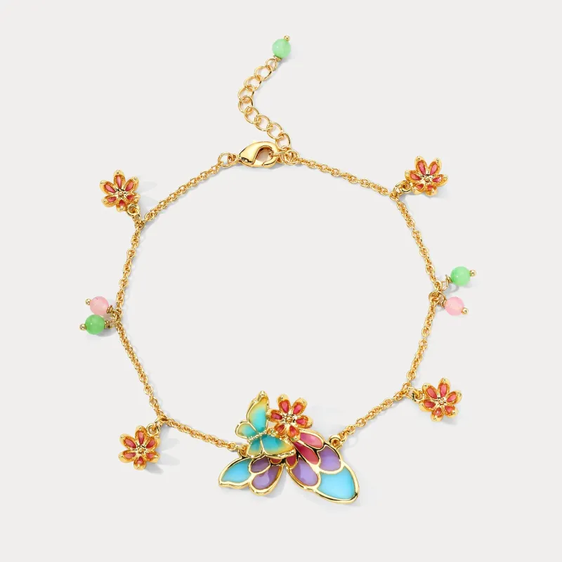 Butterfly Charm Bracelet sold by Selenichast