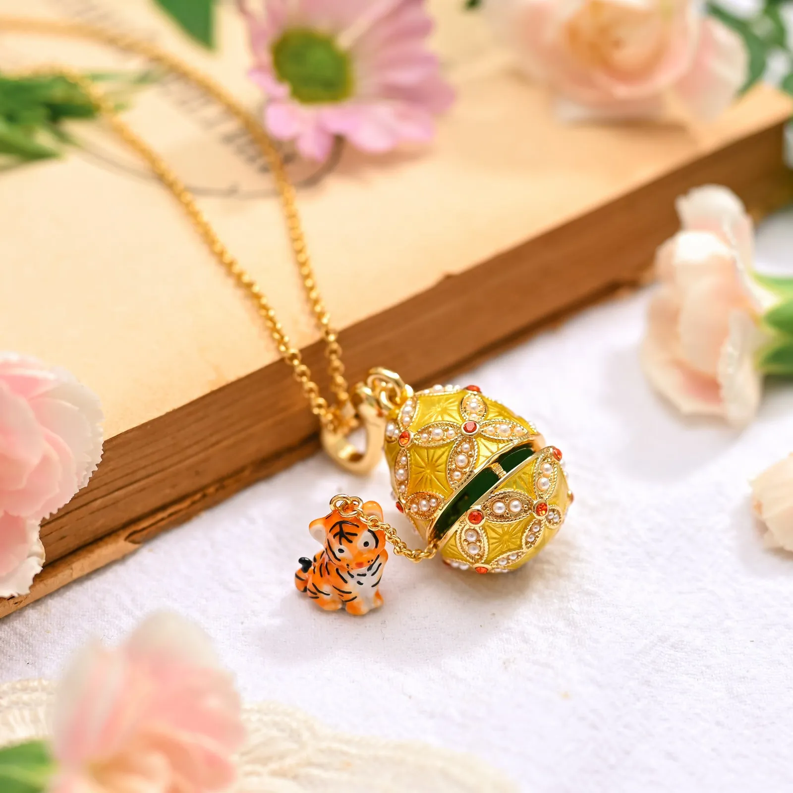 Tiger Egg Locket Necklace sold by Selenichast product image thumbnail 3