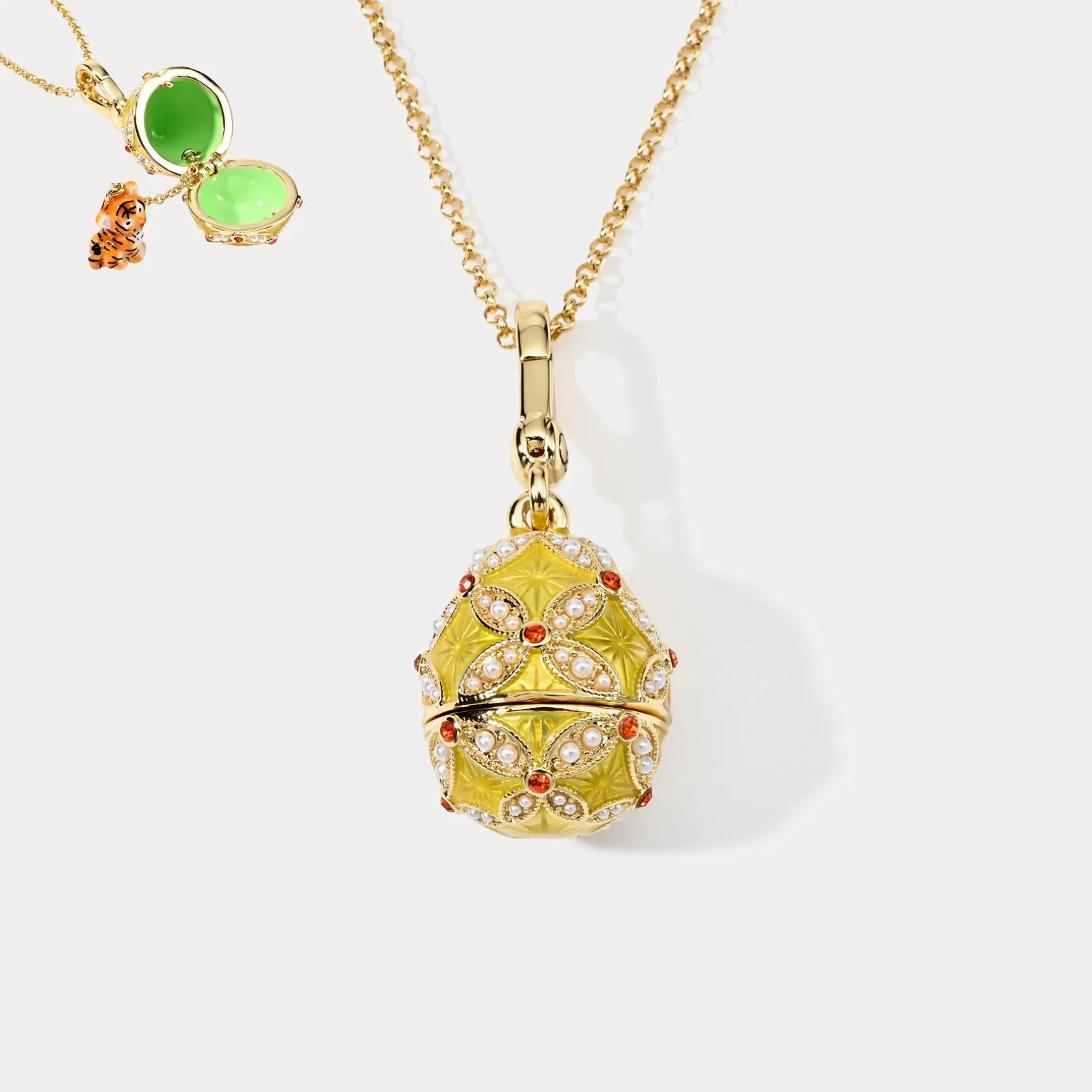 Tiger Egg Locket Necklace sold by Selenichast