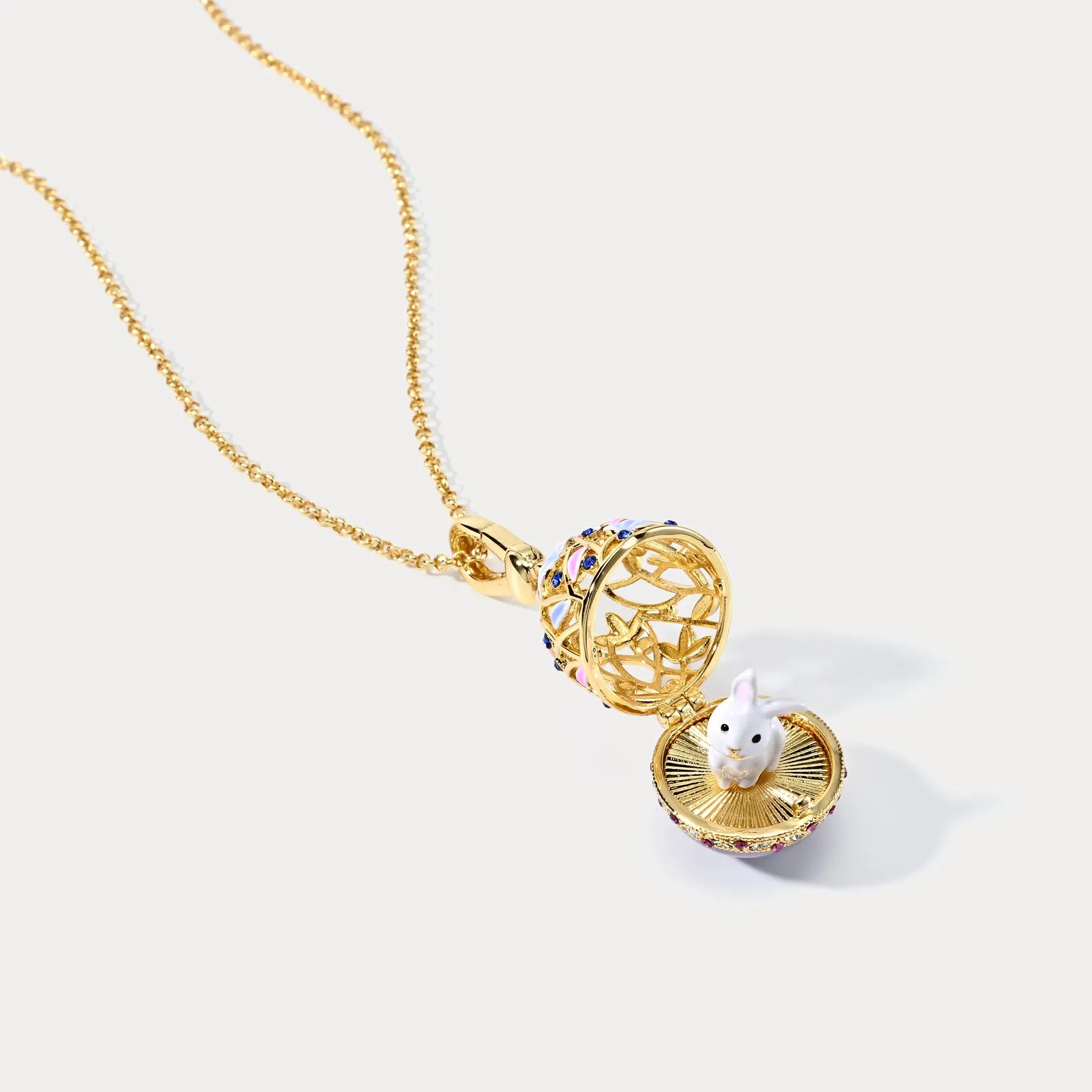 Rabbit Egg Locket Necklace sold by Selenichast product image thumbnail 4