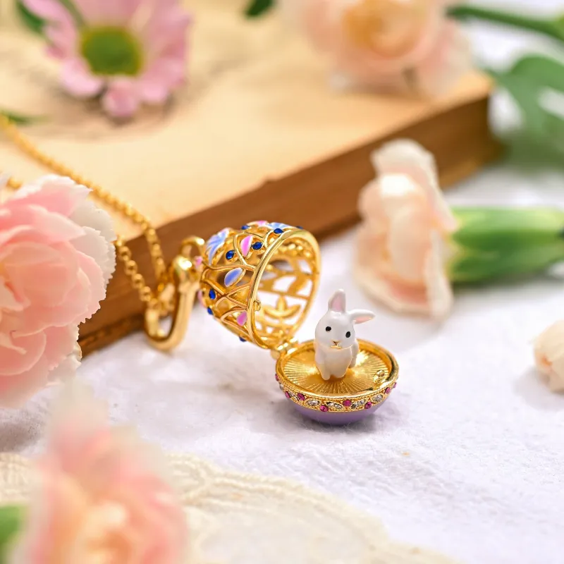Rabbit Egg Locket Necklace sold by Selenichast