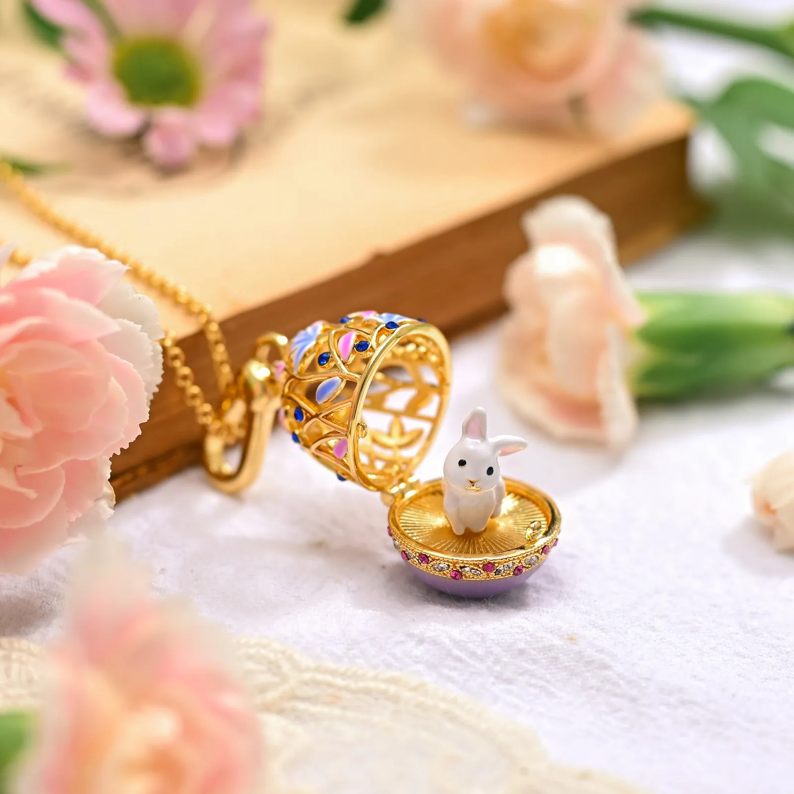 Rabbit Egg Locket Necklace sold by Selenichast