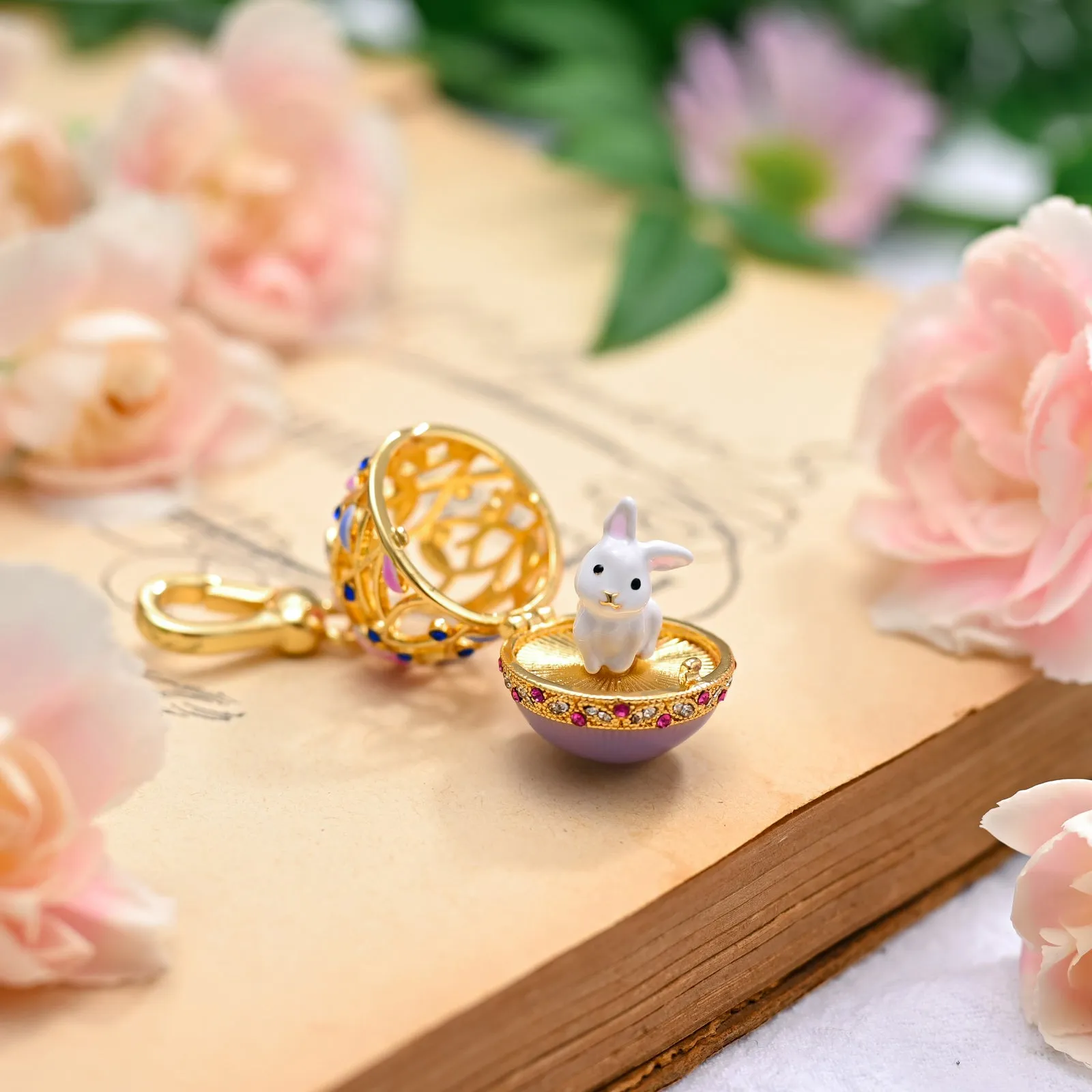 Rabbit Egg Locket Necklace sold by Selenichast product image thumbnail 3