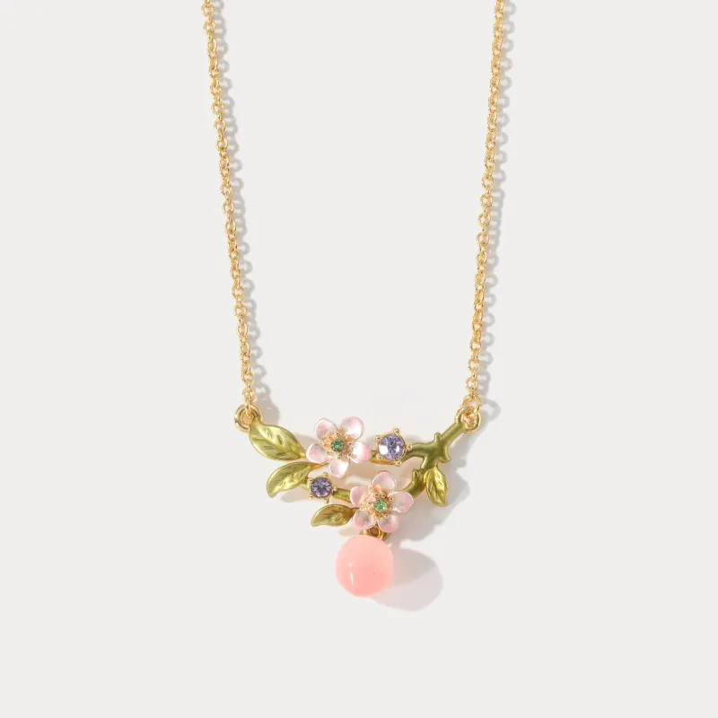 Peach Flower Necklace sold by Selenichast