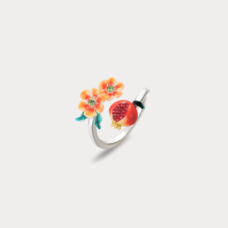 Sliver Pomegranate Flower Ring sold by Selenichast