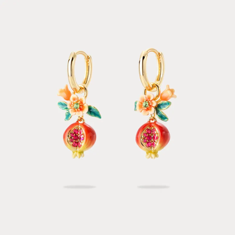 Pomegranate Flower Earrings sold by Selenichast