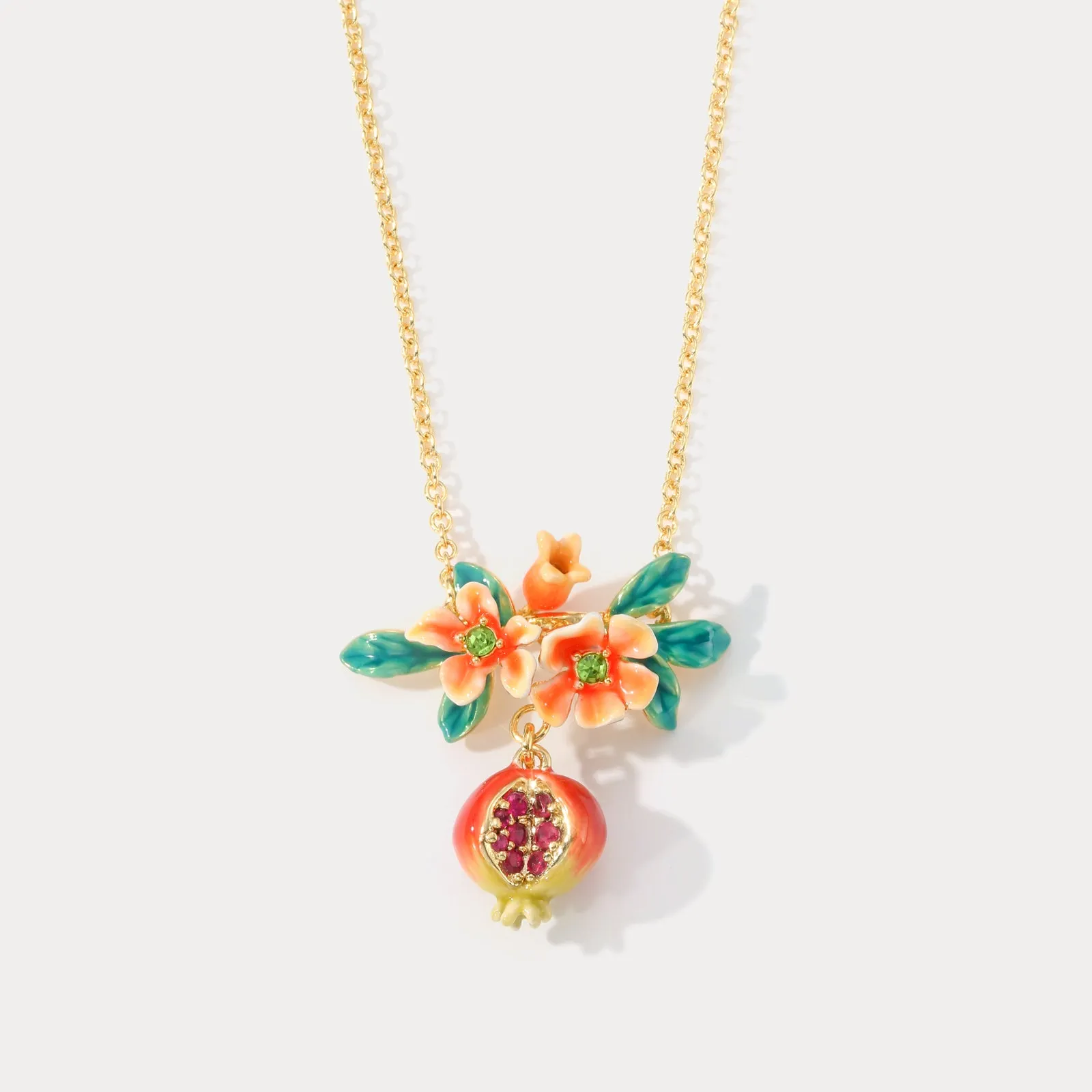 Pomegranate Flower Necklace sold by Selenichast