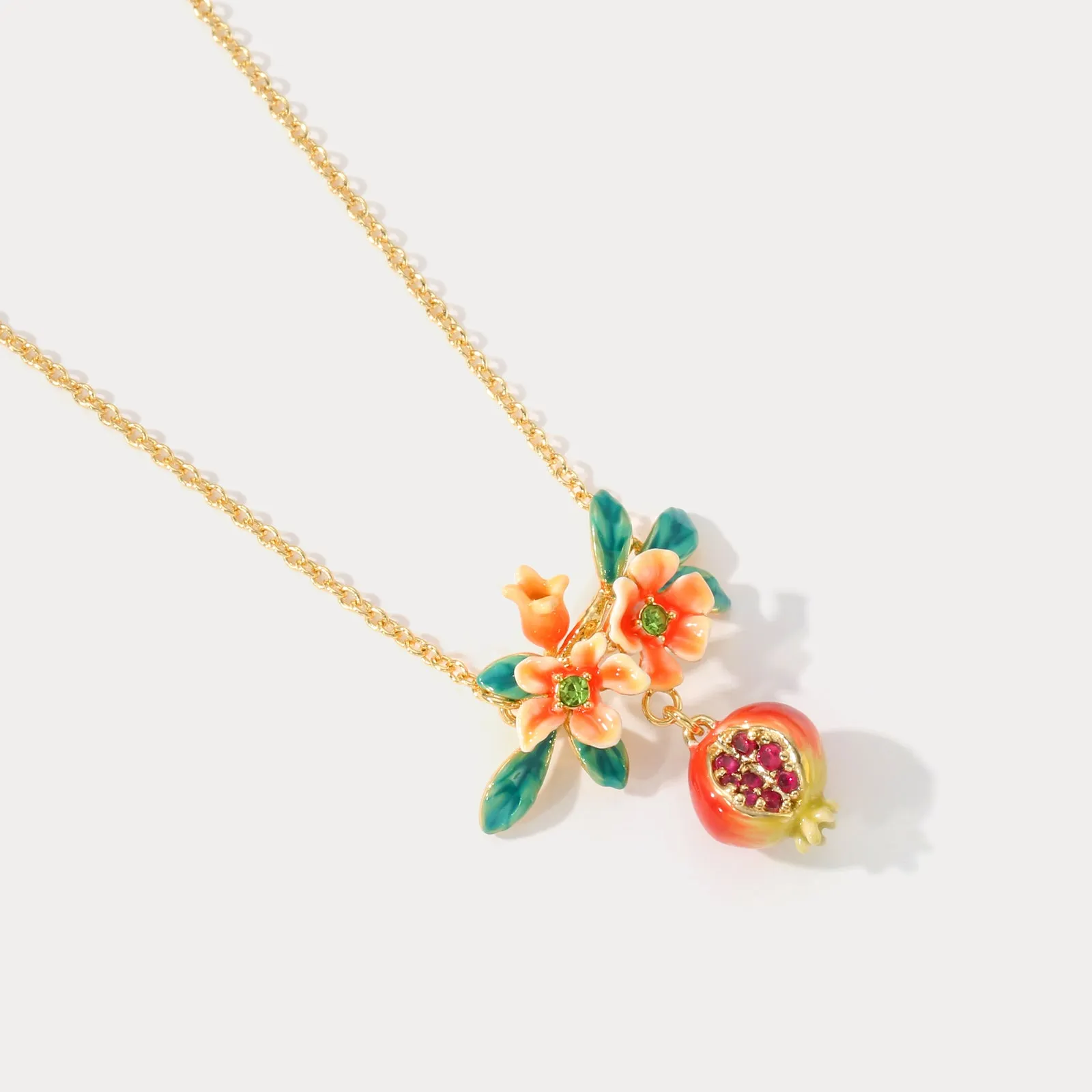 Pomegranate Flower Necklace sold by Selenichast product image thumbnail 2