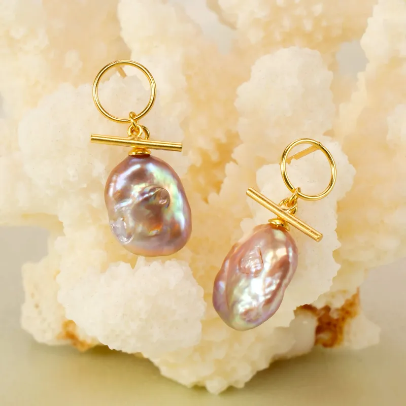 Baroque Pearl Earrings sold by Selenichast