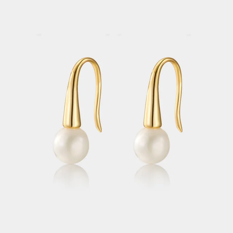 Gold and Pearl Earrings sold by Selenichast