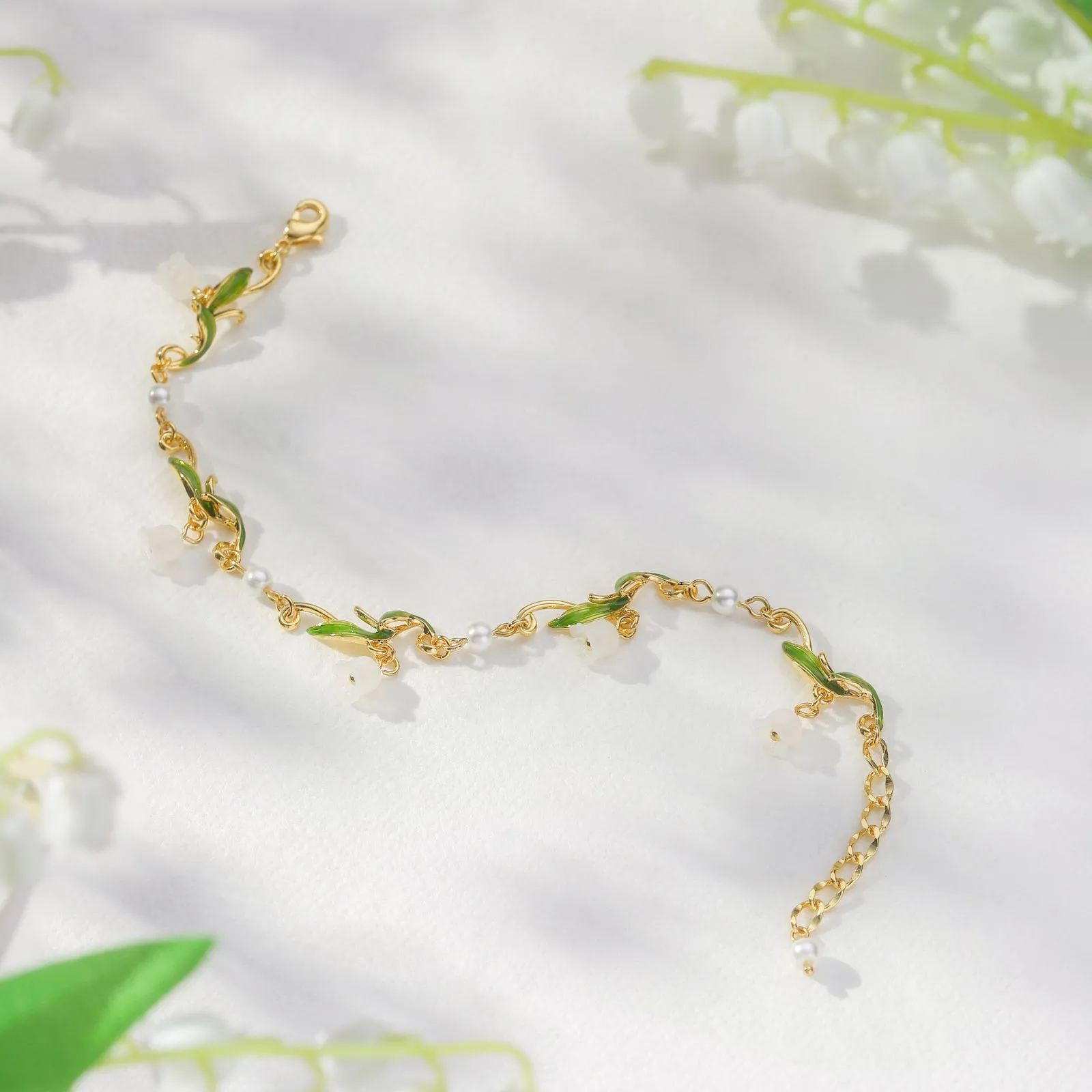 Lily of the Valley Charm Bracelet sold by Selenichast product image thumbnail 5