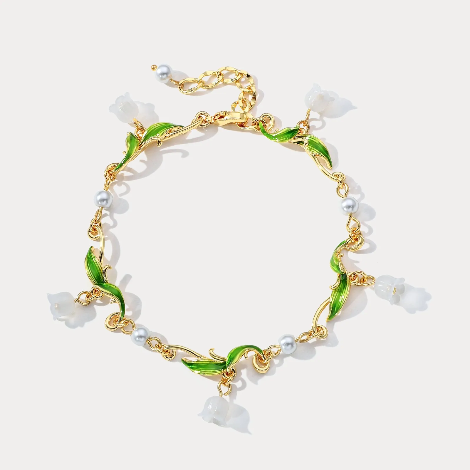 Lily of the Valley Charm Bracelet sold by Selenichast