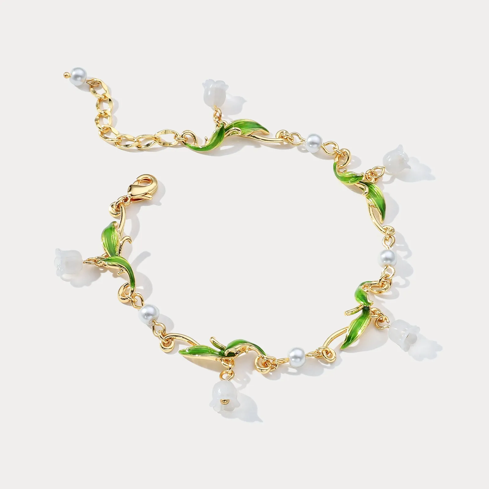 Lily of the Valley Charm Bracelet sold by Selenichast product image thumbnail 4
