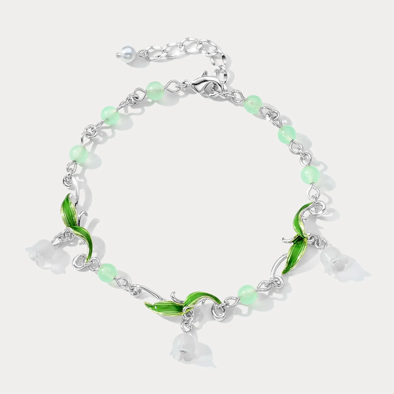 Lily of the Valley Bead Bracelet sold by Selenichast product image thumbnail 2