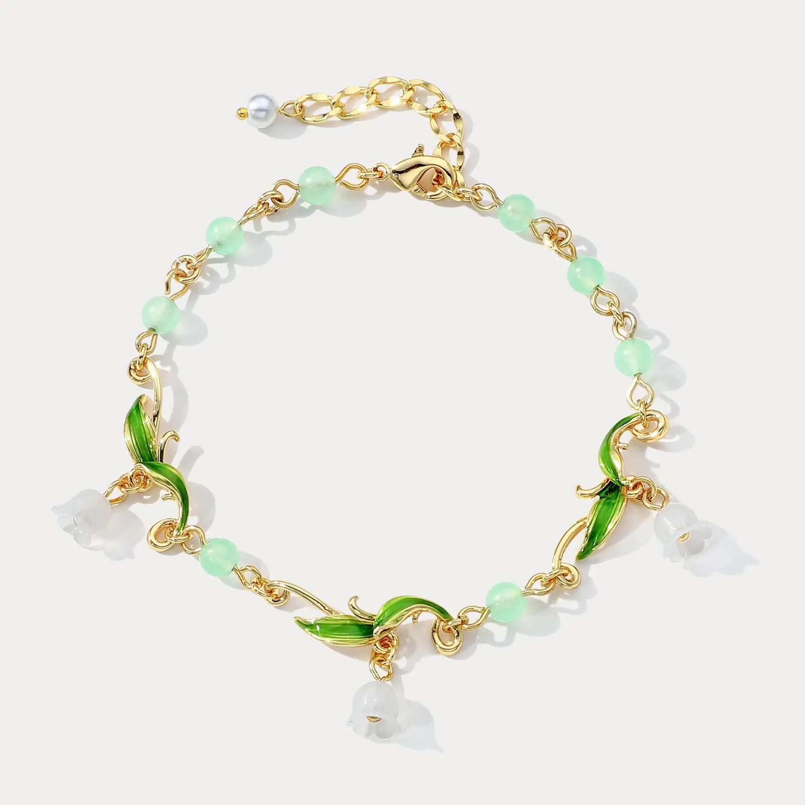 Lily of the Valley Bead Bracelet sold by Selenichast