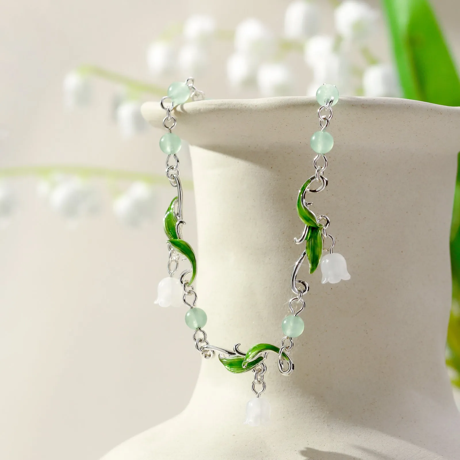 Lily of the Valley Bead Bracelet sold by Selenichast product image thumbnail 5