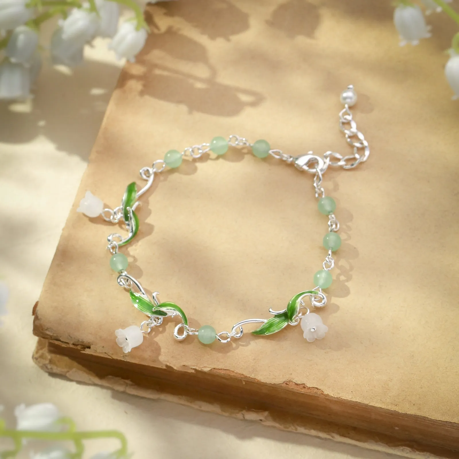 Lily of the Valley Bead Bracelet sold by Selenichast product image thumbnail 3