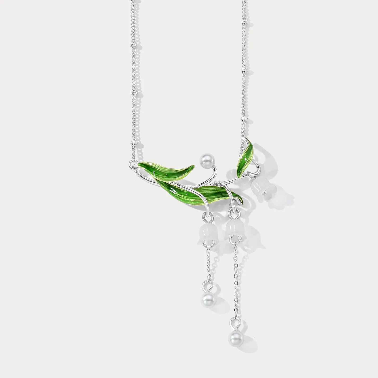 Lily of the Valley Drop Necklace sold by Selenichast product image thumbnail 2