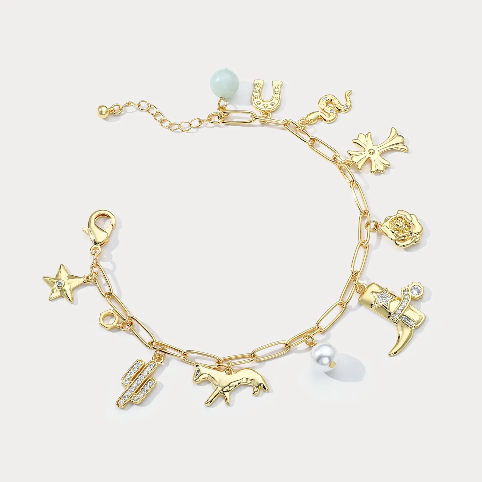 Vintage Lucky Charm Bracelet sold by Selenichast product image thumbnail 2