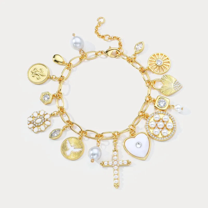 Vintage Cross Charm Bracelet sold by Selenichast