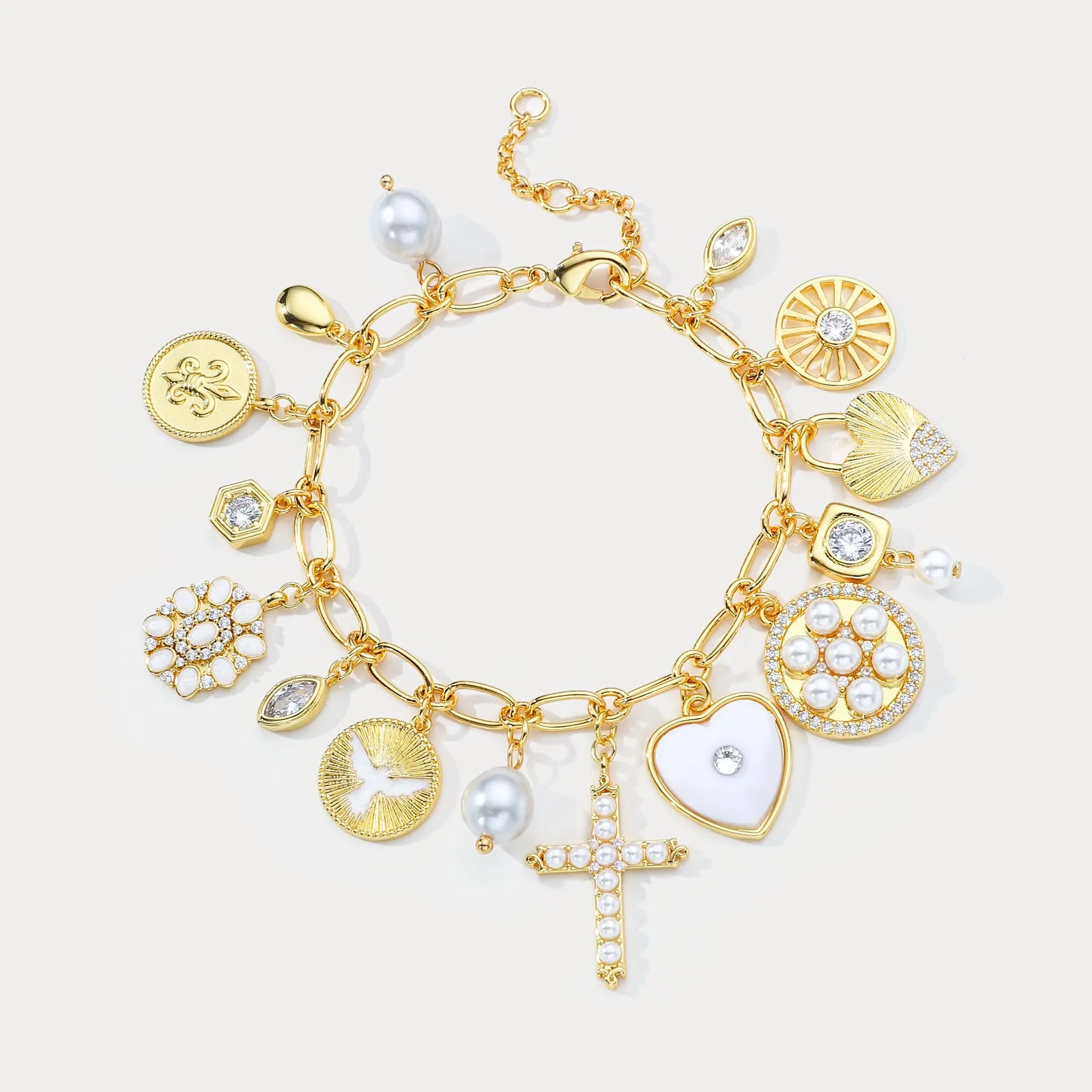 Vintage Cross Charm Bracelet sold by Selenichast