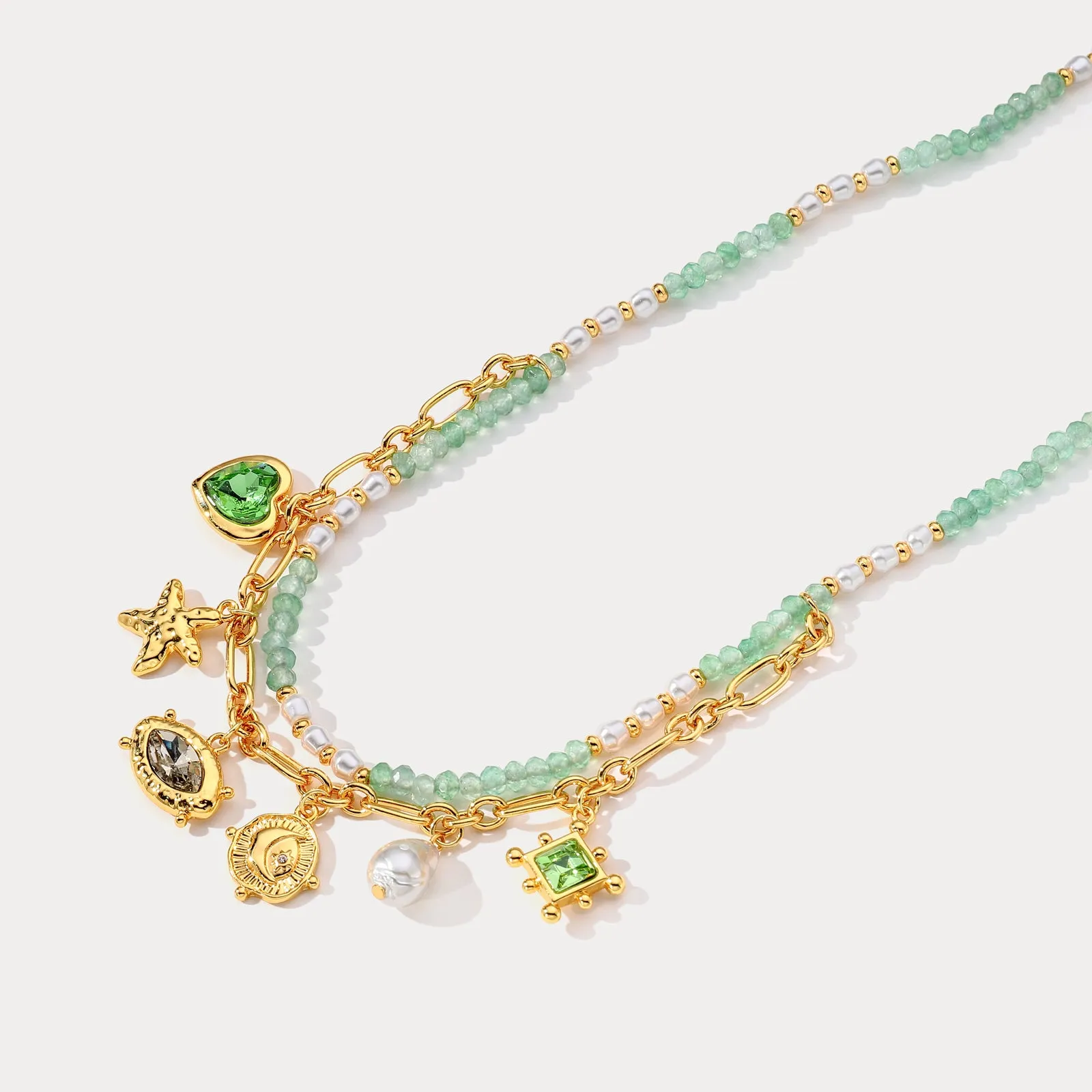 Vintage Charm Bead Necklace sold by Selenichast product image thumbnail 2