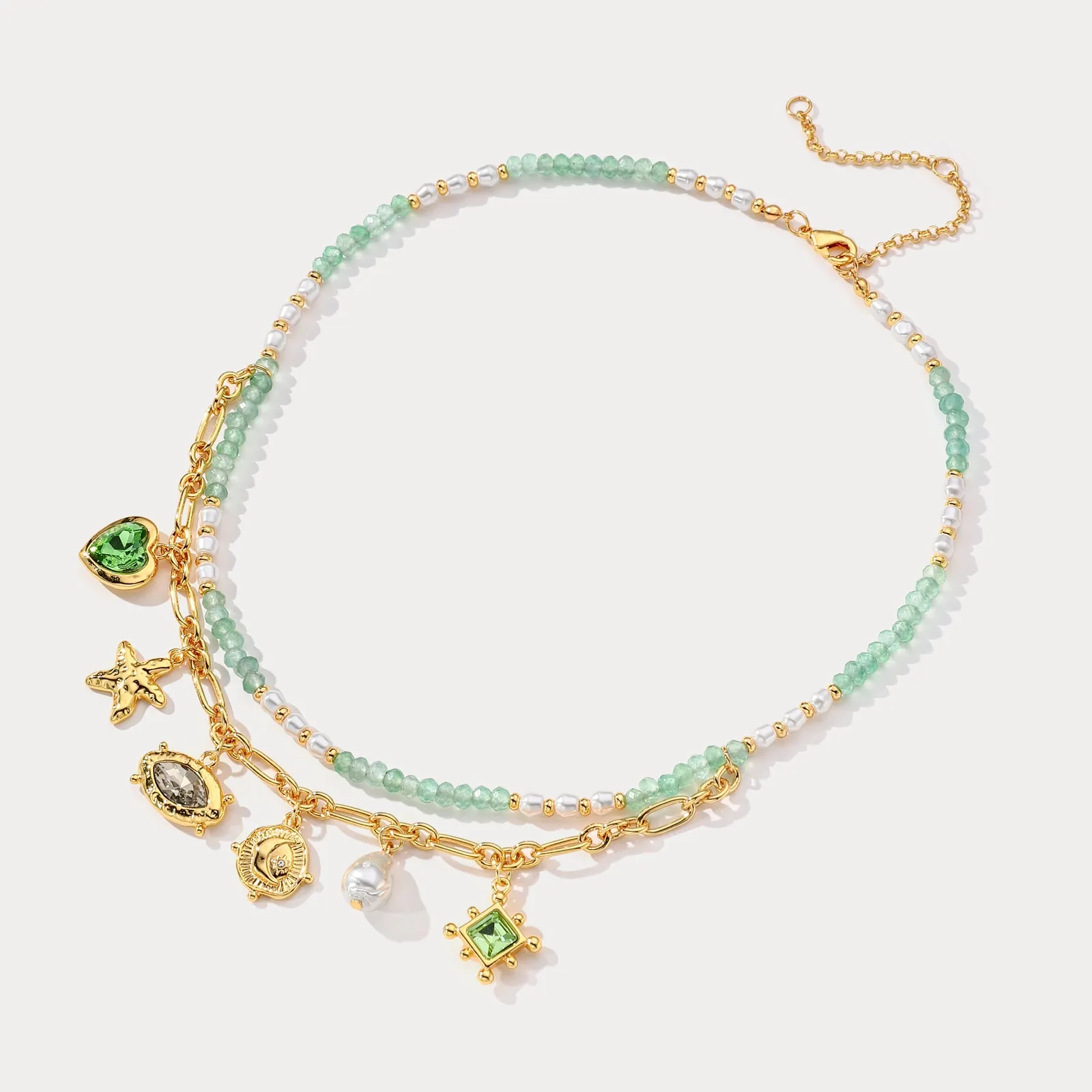 Vintage Charm Bead Necklace sold by Selenichast product image thumbnail 3