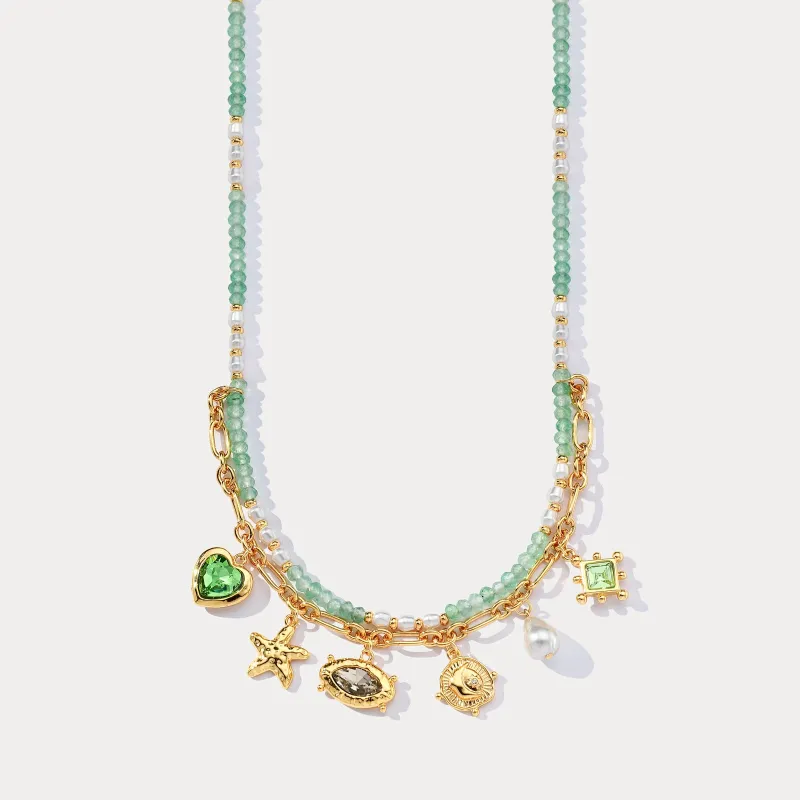 Vintage Charm Bead Necklace sold by Selenichast