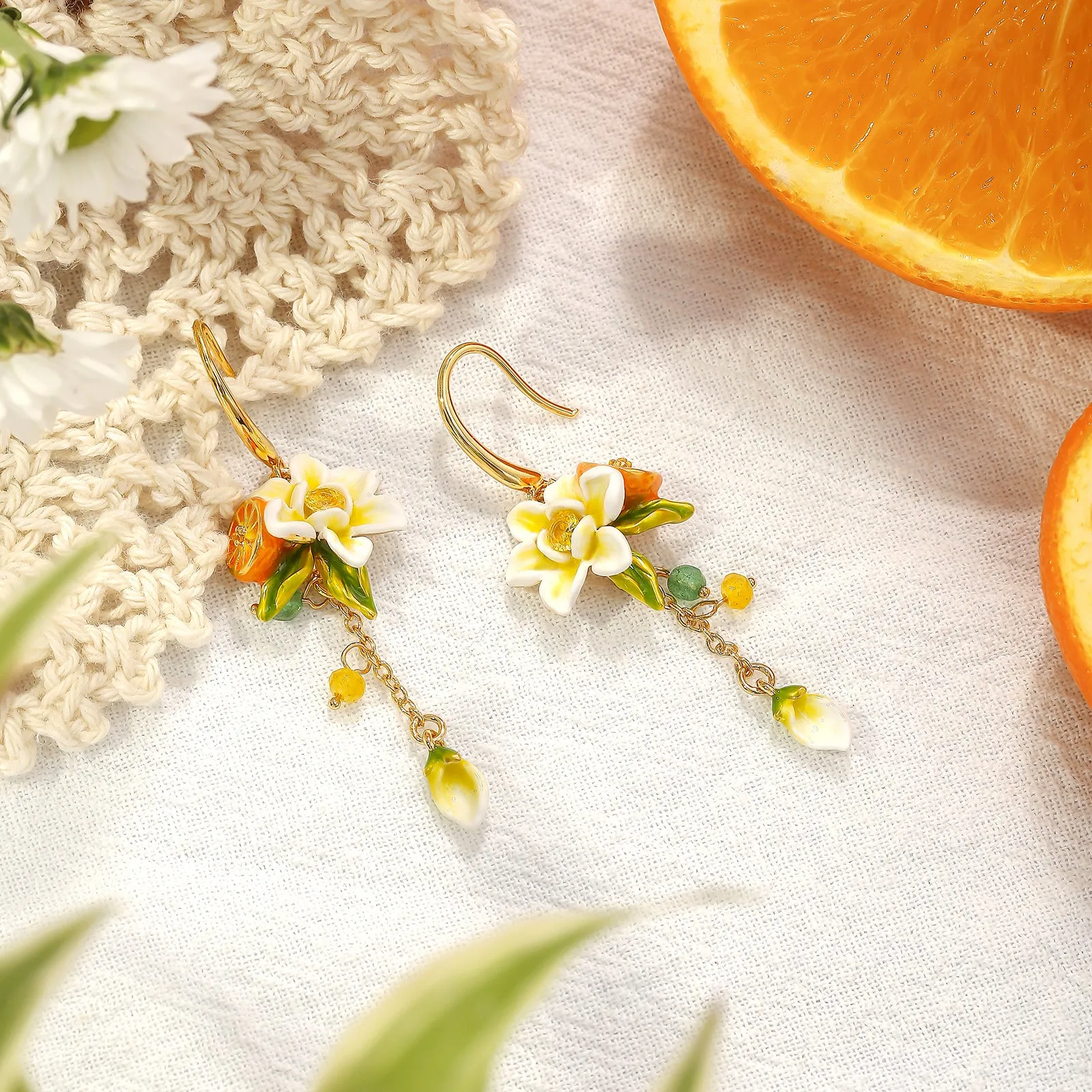 Orange Blossom Earrings sold by Selenichast product image thumbnail 3