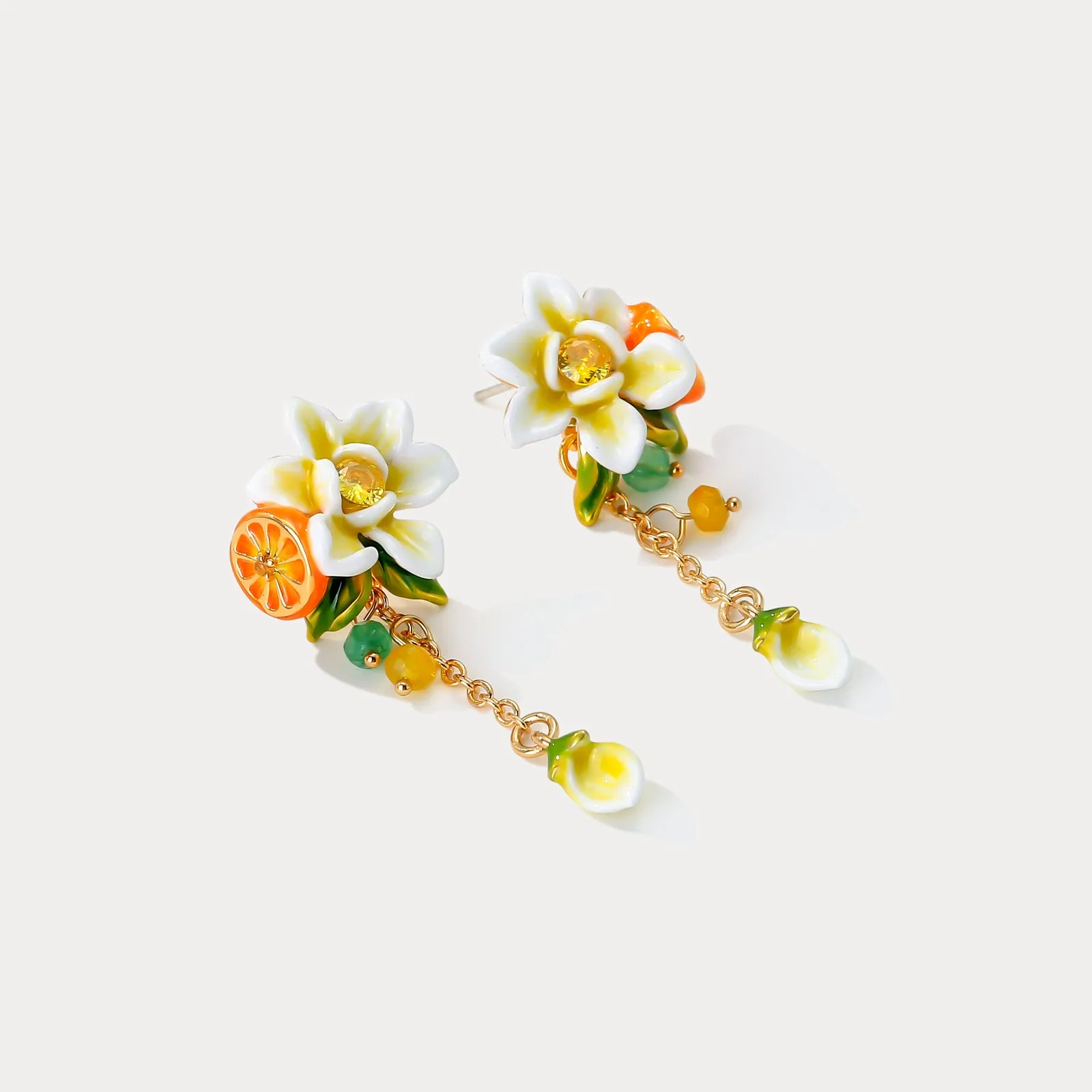 Orange Blossom Earrings sold by Selenichast product image thumbnail 5