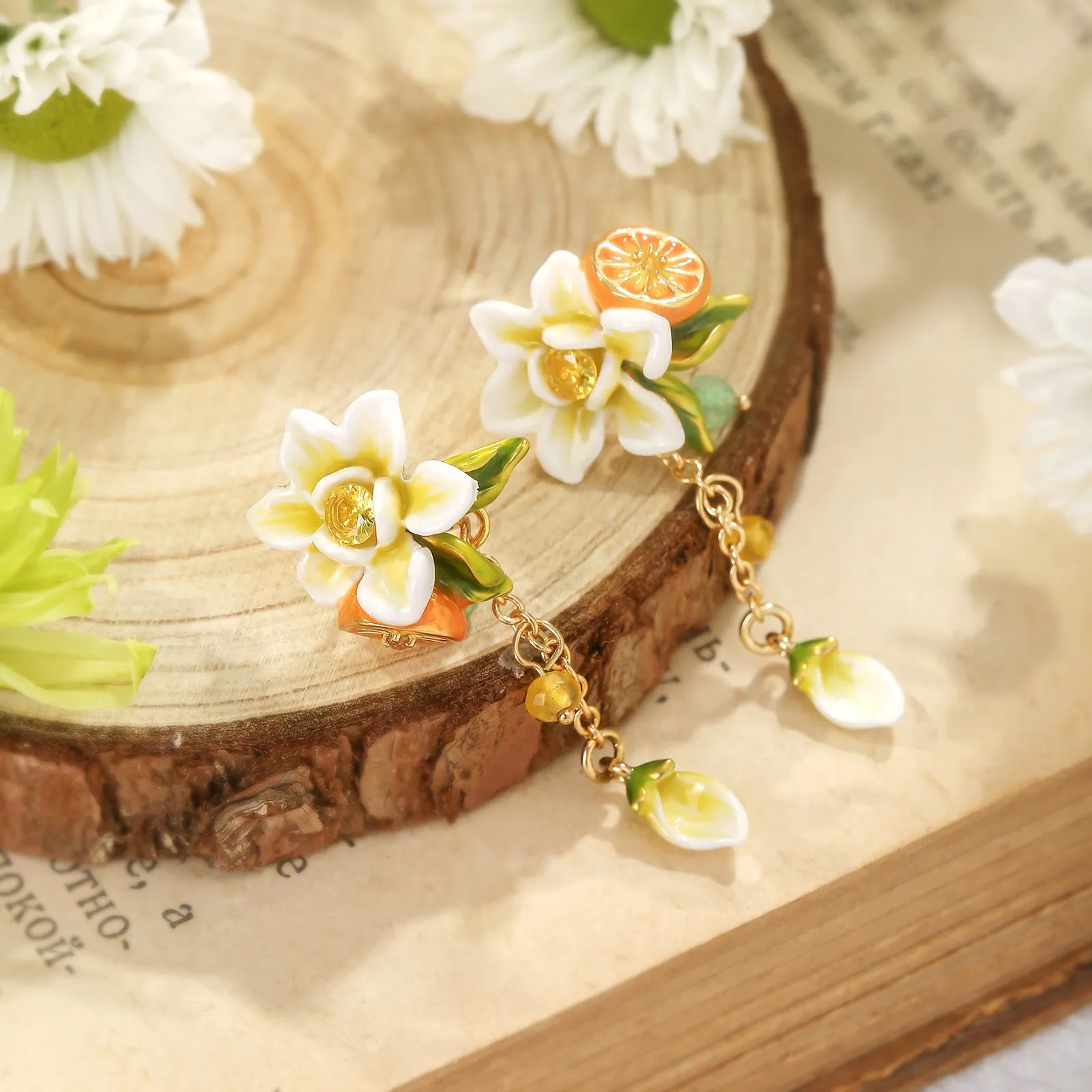 Orange Blossom Earrings sold by Selenichast product image thumbnail 2