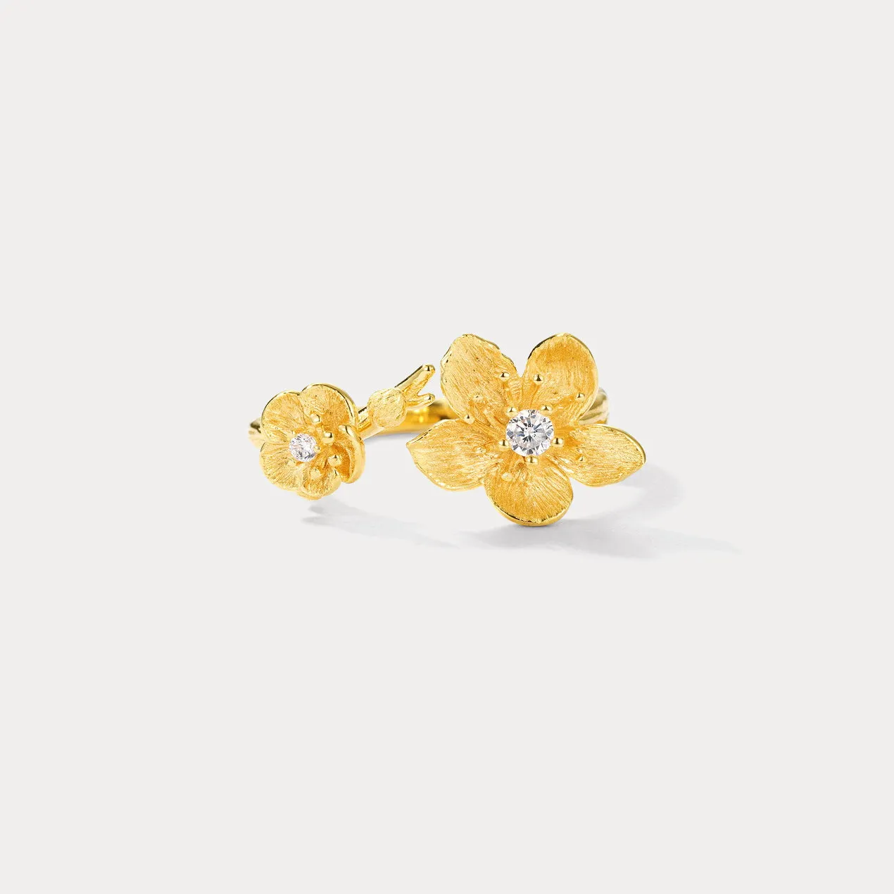 Gold Flower Ring sold by Selenichast product image thumbnail 3