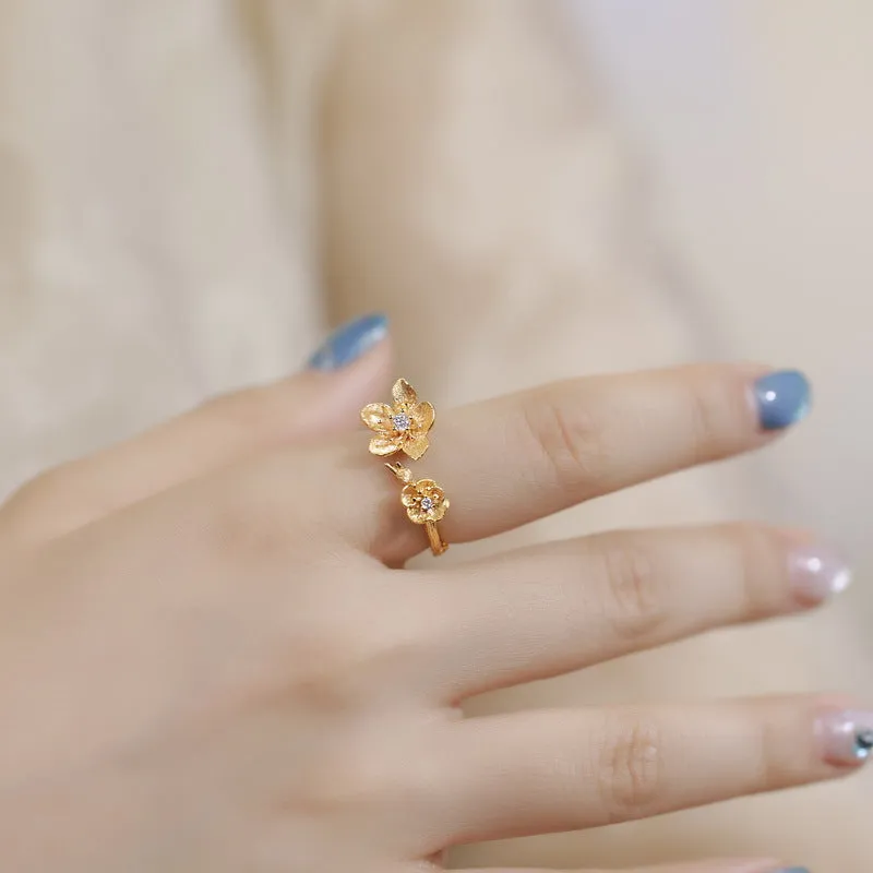 Gold Flower Ring sold by Selenichast product image thumbnail 2
